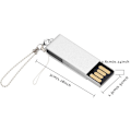 Miniatyrbilde 3 av 7: 16G Mini sinklegering bærbar USB-disk med kjede for Windows Vista/7/10/Mac sølv