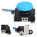 Miniatyrbilde 5 av 7: Analog Joystick Thumb Stick Button Modul Erstatning for Switch Joycon/Lite Controller Blå