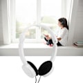 Miniatyrbilde 6 av 7: Foldbar kablet stereo headset for barn med mikrofon for smarttelefon nettbrett hvit