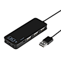 Miniatyrbillede 6 af 7: USB 2.0 Hub TIL 3 port USB 2.0 + Hovedtelefon  Mikrofon w 7.1CH Lydadapter Port Splitter Sort
