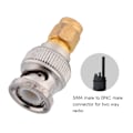 Miniatyrbillede 4 af 7: 1 stk. Metal SMA han til BNC han adapter SMA-J / BNC-J stik til tovejsradio