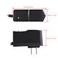 Miniatyrbilde 7 av 7: DC 9V 1A 1000mA Vegglader Strømadapter (2 Flat Pin Plugg / 100CM Kabel)