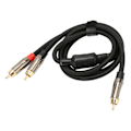 Pikkukuva 4 / 7: RCA 1-2 Y-kaapeli 24K kullatut liittimet häviötön RCA-uros - 2x RCA-uros stereoääni Y-sovitin subwoofer-kaapeli