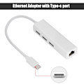 Miniatyrbild 5 av 7: USB 3.0 HUB Typ C till RJ45 Ethernet 3 portars USB-adapter