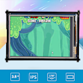 Pikkukuva 4 / 7: 3,5 tuuman 320x480 resoluution taustavalaistu LCD-kosketusnäyttö mustalla kotelolla Raspberry Pi 4B:lle
