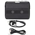 Miniatyrbilde 1 av 7: TON007B Bærbar Kassettspiller Mini Stereo Bluetooth Kassettspillingsutstyr med 3,5 mm Jack for Høyttalere BilerSvart