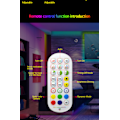 Miniatyrbillede 10 af 10: 24,6ft/7,5 meter LED-striplys, musik synkroniserende farveskiftende RGBIC LED-striplys indbygget mikrofon, Bluetooth-app-styrede LED-lys reb lys