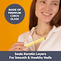 Pikkukuva 2 / 6: Bona Fide Beauty Tsekkiläinen Lasikynsiviila Kotelolla, Pastellinvihreä Violetti Premium Kristallikynsiviila Luonnonkynsille. Kynsienhoitotyökalu Gi
