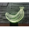 Miniatyrbillede 3 af 7: 3D Banan Fjernbetjening 16 Farve Natlys Illusion Akryl LED Bord Sengelampe Børneværelse Skrivebords Dekoration Fødselsdagsgaver Legetøj til Børn
