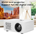 Pikkukuva 7 / 7: 814 Mini Kannettava Projektori Valkoinen Koti Projektori 1080P Tukee Ulkoista Mobiili Kova-levyä