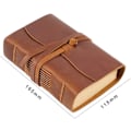 Miniatyrbillede 9 af 9: Håndlavet Retro Læder Notesbog Journal Dagbog Blankt Papir Tegnebog Album Tykt Læder Journal Bog 400 Sider Blankt Papir Skitsebog