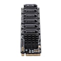 Miniatyrbilde 2 av 7: PCIE3.0 til SATA3.0 Adapterkort M.2 M EKY ASM1166 Chip Plug and Play 6 Porter M.2 til SATA3.0 Utvidelseskort