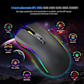 Miniatyrbillede 7 af 7: HXSJ A869RGB LED-lys 7200DPl USB Plug and Play Mekanisk Makro Defineret Gaming Mus