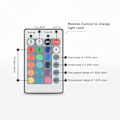 Miniatyrbillede 6 af 7: Qinwei 3D LED-nattelys BTS Sanger Youth League 3D Illusion-lampe Fjernbetjening til fans Soveværelse  Décor --- Style B1（Crack Seat）