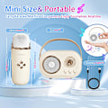 Miniatyrbild 5 av 6: Gul Mini Karaoke-maskin för barn, bärbar Bluetooth-högtalare med 2 trådlösa mikrofoner, retrohögtalarset stereoljud förbättrat