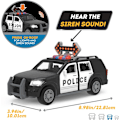 Pikkukuva 4 / 6: Driven by Battat – Poliisiautolelu SUV mittakaavassa 1:24 – Leikkiauto valoilla ja äänillä – Pelastusautolelu pojille, tytöille ja yli 3-vuotiaille lapsille
