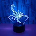 Miniatyrbilde 3 av 6: LED Dyr Scorpione Form 3D Nattelys, Barnelys 16-Farge Dimbar med Fjernkontroll Smart Berøring, Jule- og Bursdagsgaver for Gutter og Jenter
