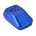 Miniatyrbillede 1 af 2: Universal Dual USB Verdensomspændende Rejseoplader Konverter Stik AU UK US EU Stikadapter Blå