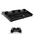 Miniatyrbild 6 av 7: Dubbel kylfläkt kylare 2 laddningsstation dockningsstativ hållare 3 port USB-hubb för PS4 Pro