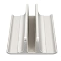 Miniatyrbillede 2 af 7: Vertikal bærbar computer stand 3 i 1 aluminiumlegering justerbar størrelse pladsbesparende bærbar computer holder til maksimalt 17,3 tommer bærbar computer sølvfarve