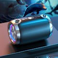 Miniatyrbillede 4 af 7: Smart Bluetooth-højttaler med dobbelt membran, stereo surround-subwoofer, trådløs højttaler med høj lydstyrke til udendørs og hjemmet, sort Plus-udgave