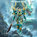 Miniatyrbild 5 av 6: Mech Robot Byggesæt til Voksne, Cool Grøn Drage Kriger Model Kit med Lang Spyd Legetøj Playset, 704 stk Samleobjekt Mytiske Ninja Gaver