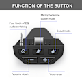 Miniatyrbild 8 av 8: Spelkontroll ljudförstärkare Gamepad headset adapter för Xbox One S/X(Svart)