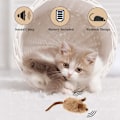 Miniatyrbild 3 av 3: Interaktiv katt leksak automatisk rörlig mus med realistiskt pip mus leksak, cirka 8,5*4cm/3,3*1,5 tum i längd