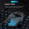 Miniatyrbillede 4 af 8: Ledningsforbundet Gaming Mus Makroer Computermus Mekanisk 5 Farver Åndedrætslys med Lydløs 6 Taster USB Flettet Kabel 4 Hastighed DPI Ergonomi med PC/Bærbar