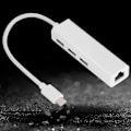 Miniatyrbild 3 av 7: USB 3.0 HUB Typ C till RJ45 Ethernet 3 portars USB-adapter