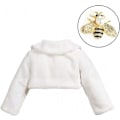 Pikkukuva 2 / 5: Tyttöjen prinsessa tekoturkis kukka bolero shrug juhla hääpuku, olkapään leveys noin 45 cm, pituus noin 45 cm