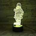 Miniatyrbillede 3 af 7: Uruzuo Glædelig Jul Træ Julemand 3D Illusion Natlys Legetøj Snemand Lampe, Skrivebord Julelys Fødselsdag Dekorationer Gaver Fest Værelse Dekoration