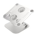 Miniatyrbild 4 av 7: Aluminiumlegering Laptopstativ med 2 Kylfläktar Fällbart Justerbart Laptop Kylstativ för 10 till 17,3 tum Bärbara datorer Silver