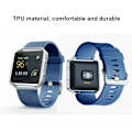 Miniatyrbillede 4 af 7: TPU Twill Watchband Watch Strap Udskiftning Rem til Fitbit Blaze (blå S)