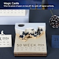 Miniatyrbillede 5 af 5: Castle 3D Memo Pad Multifunktion 2024 Kalender Notitsblok Bekvemmelighed Stickers med Lys Julegave