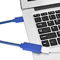 Pikkukuva 3 / 7: USB 3.0 uros-uros-liitäntäkaapeli tietokoneen hiirelle, näppäimistölle ja USB-tikulle (Sininen 1m)