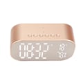 Miniatyrbild 5 av 7: Alarmklockradio Multifunktion FM Digital Radioväckarklocka med Bluetooth-högtalare för hemsovrumGuld