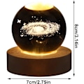Miniatyrbillede 3 af 7: 3D Saturn Krystal Kugle Natlys til Børn Glas Kugle Natlampe Crsytal Kugle Saturn LED Galakse Planet Natlys Soveværelse Dekoration Kugle 2.94in