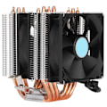Miniatyrbild 5 av 7: CPU-fläkt Dubbeltornsdesign 6 värmerör 2 fläktar 3-stiftsport FIN-teknik Datorfläkt för PC