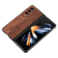Miniatyrbild 1 av 5: Kompatibel med Samsung Galaxy Z Fold 3 Fodral Präglad Läder Folio Flip Lyx Design PU Läder Stötsäkert Skyddsfodral