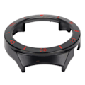 Miniatyrbillede 5 af 7: Beskyttende etui til Huawei Watch GT 2E urrem armbåndsskærmbeskytter skalramme (sort rød)
