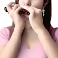 Miniatyrbillede 7 af 7: Rød - 24 hullers tremolo harmonika polyfoni diatonisk C-nøgle 24 huller profession harmonika begyndere børn aldults tremolo harmonika