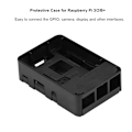 Miniatyrbillede 4 af 7: ABS Plast Kabinet Beskyttende Etui Cover Skal til Raspberry Pi 3/2/B+ (Sort)