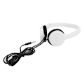 Miniatyrbilde 3 av 7: Foldbar kablet stereo headset for barn med mikrofon for smarttelefon nettbrett hvit