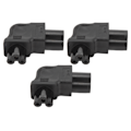 Miniatyrbillede 1 af 7: IEC320 C6 til C5 Strømadapter Han til Hun Vinklet Strømstikadapter til Printer Scanner 3stk