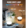 Miniatyrbilde 3 av 7: Bærbar Oppladbar Bordlampe, Dimbar Nattelys med 3 Fargemoduser, Batteridrevet Ledningsfri Lampe for Soverom, Stue
