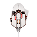 Miniatyrbild 5 av 7: LUOM Ergonomisk USB-kabelansluten spelmus 10 programmerbara knappar Justerbar DPI LED-ljus Vit