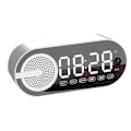 Miniatyrbillede 3 af 7: Bluetooth-højttaler-vækkeur Smart Digitalt ur med Bluetooth-højttaler til soveværelse Studerende Børn Stemmeversion Hvid