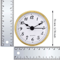 Miniatyrbilde 2 av 7: 2,8 tommers / 70 mm kvartsurverk, gullfarget trim, arabiske tall, kvartsurverk (gullfarget trim)