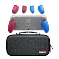 Miniatyrbild 1 av 5: GripCase Lite Bundle: Ett bekvämt skyddande fodral med utbytbara grepp [för att passa alla handstorlekar] för Nintendo Switch Lite